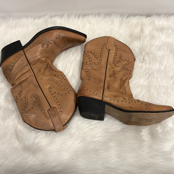 Smoky Mountain Willow Leather Boot with Studs Beige Western Cowboy Women SZ 7.5 - Picture 11 of 11